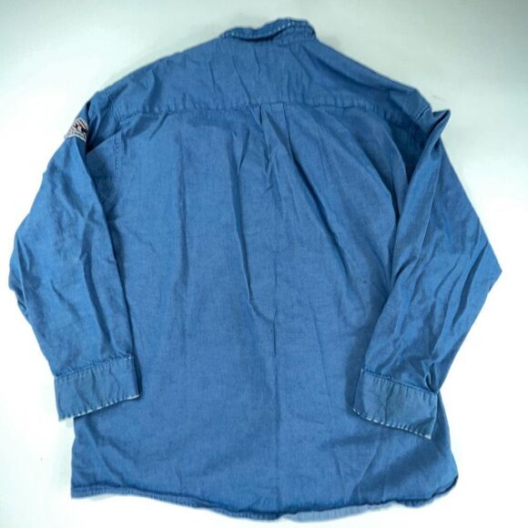 Bulwark Flame Resistant Shirt Mens XXL-RG Blue Denim Button Down ARC Rating 7.7 - Picture 8 of 13